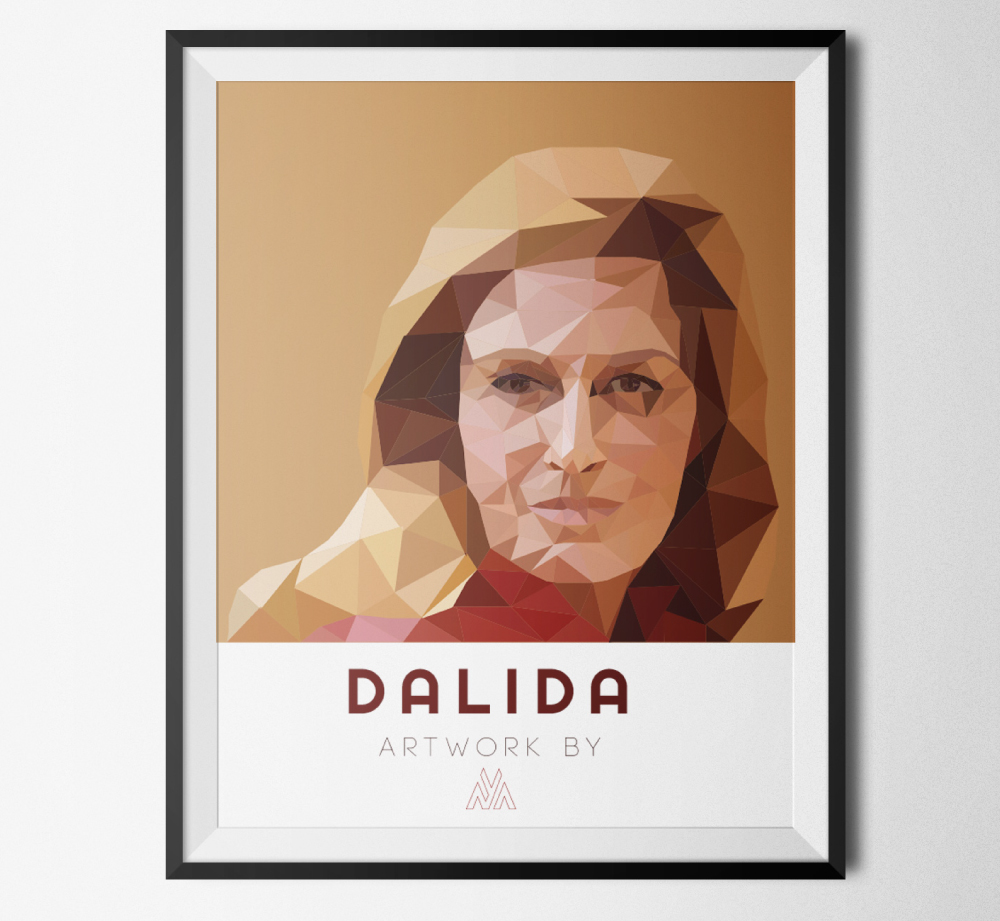 illustration vectorielle dalida maimouna mohamed ali